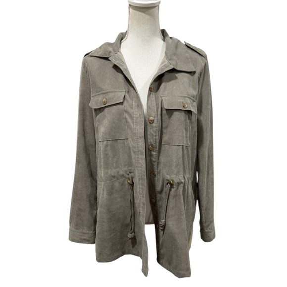 DAVI & DANI Southwestern Motif Lightweight Cord Utility Jacket - Picture 5 of 16